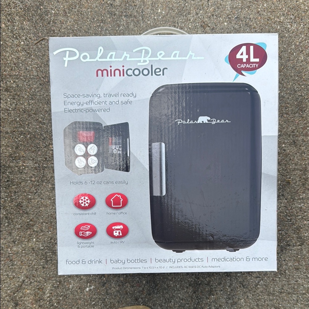 Polar Bear Mini Cooler 4L Black